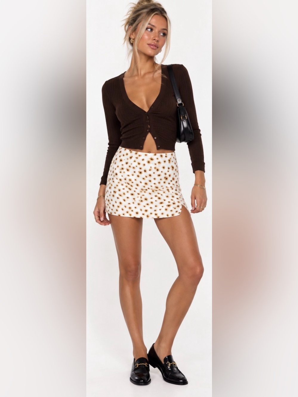 WeWore What x Revolve Mini Slip Skirt in Ditsy Daisy